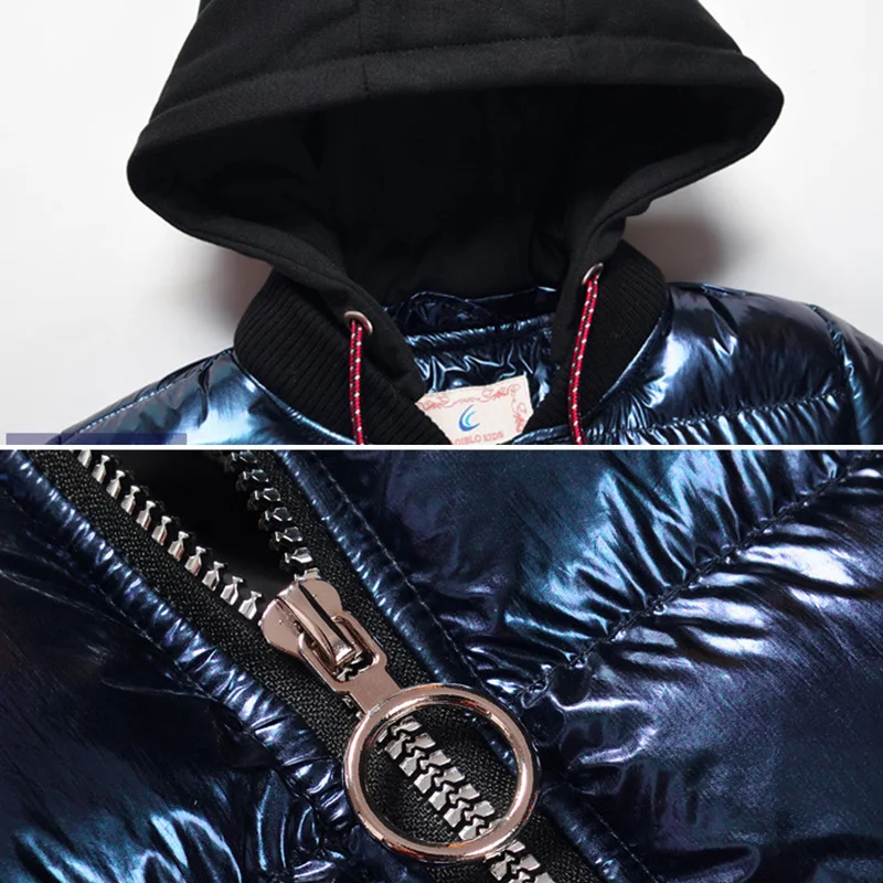 Зимняя куртка для мальчиков с хлопковой подкладкой детская зимняя капюшоном