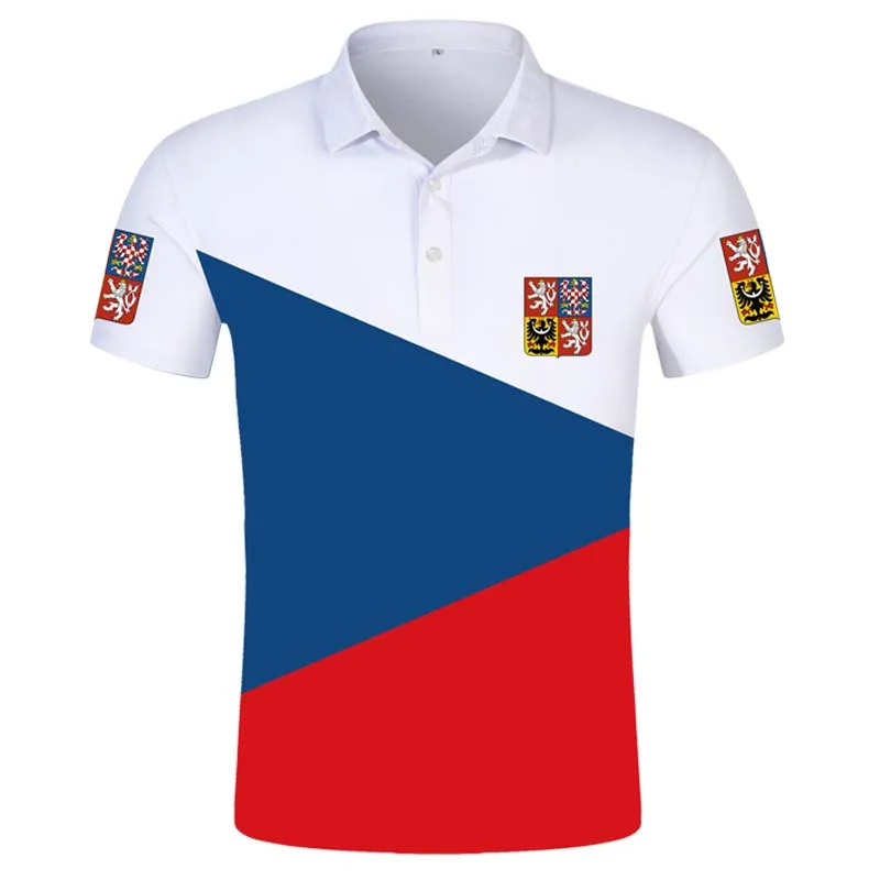 CZECH REPUBLIC POLO shirt diy free custom name number cze POLO shirt nation flag czechia country cz college print photo clothing