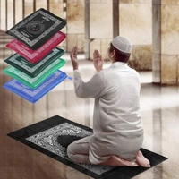 100x60cm muslim prayer rug waterproof anti slip braided mats portable kneeling mat with compass bag travel home new pad blanket