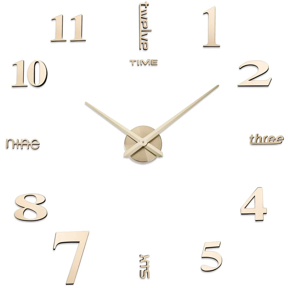 3D настенные часы зеркальные стикеры s DIY съемные художественные наклейки