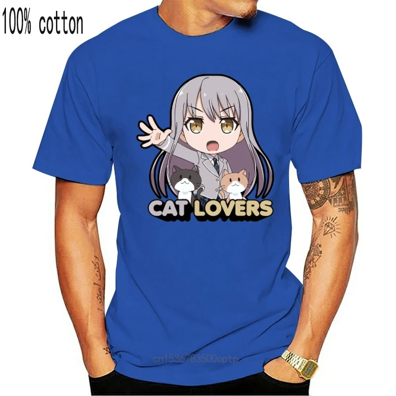 Новая мужская футболка Bang Dream! Женская Yukina Minato Roselia Cat для любителей вина | Мужская