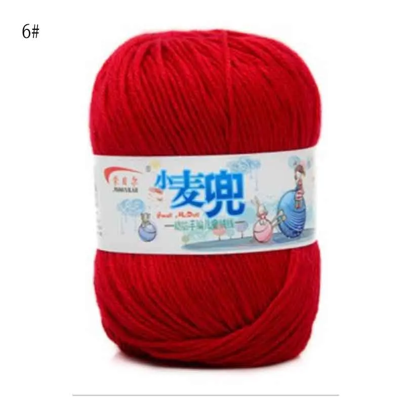 1 шт. 48 г молочный хлопок 4ply Пряжа мягкая пряжа для вязания крючком Детская