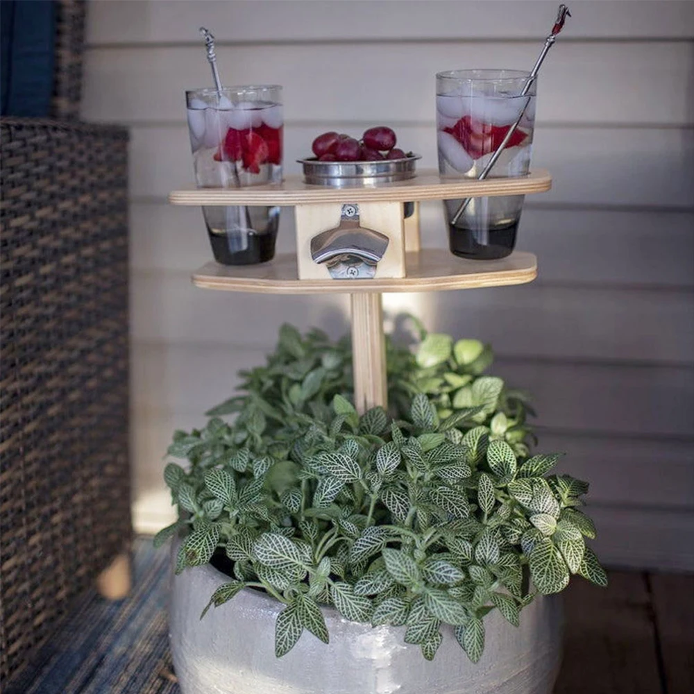 

Removable Outdoor Wine Rack Picnic Wine Glass Holder Outdoor Camping Table Mini Wooden Picnic Table Outdoor Supplies