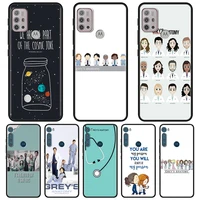 Phone Case For Moto One Fusion Stylus G100 G60s G60 G50 G30 G20 G10 Plus Play Power Lite E40 E20 E6s greys anatomy