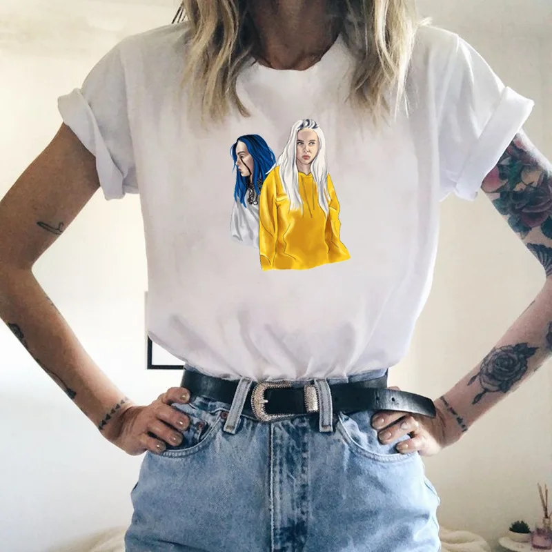 Новинка Billie Eilish белая футболка Черная Мужская футболка Titanfall BE Logo Print Модальные Мягкие Летние топы с коротким рукавом Homme - Цвет: 15