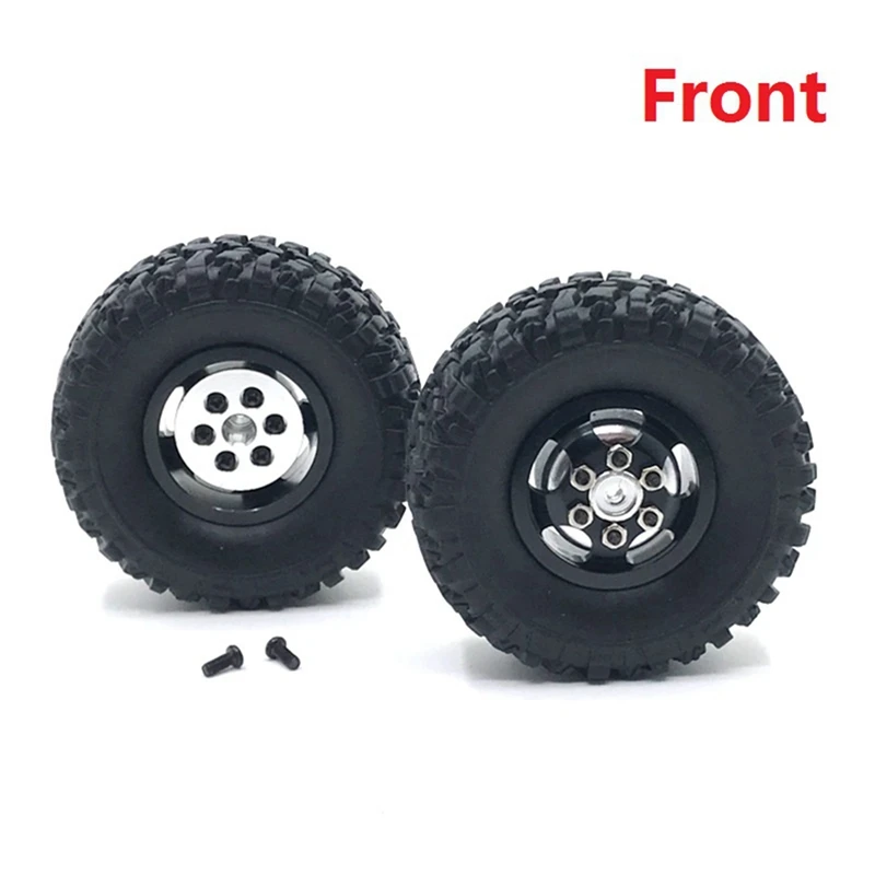 

Double Wheel Metal Wheel Rim with Rubber Tire Tyre for WPL B16 B36 Q60 Q63 Q64 6WD 6X6 RC Truck