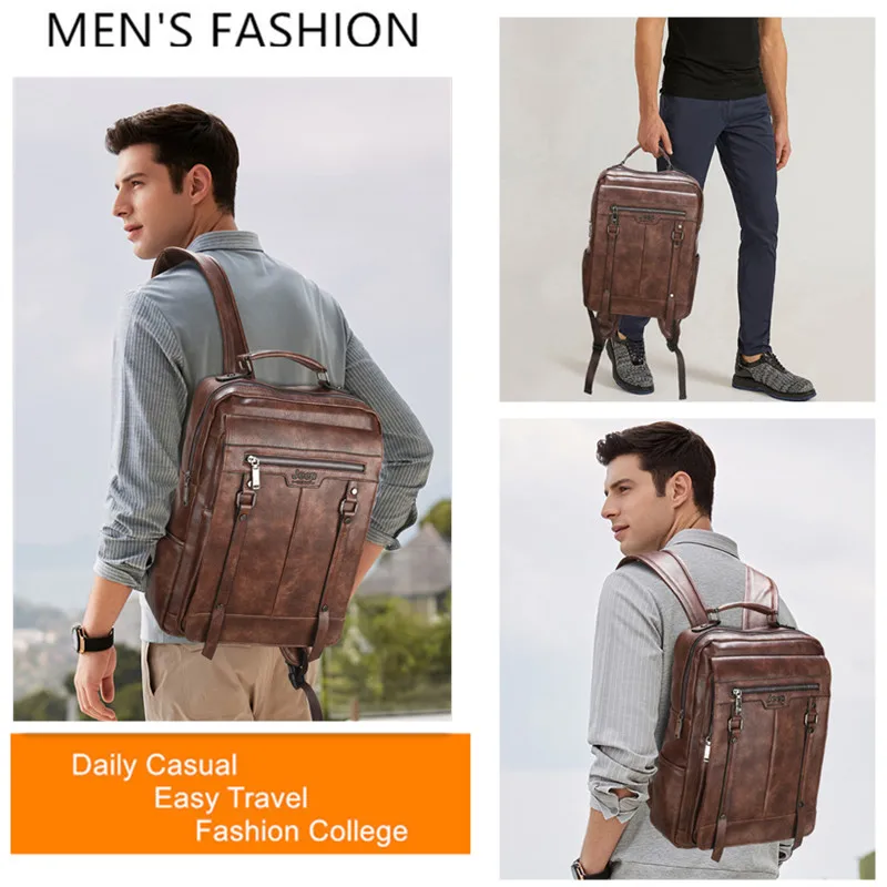 jeep buluo trendy mens computer bags super large capacity student school bag mens leisure travel business simple fashion vers free global shipping