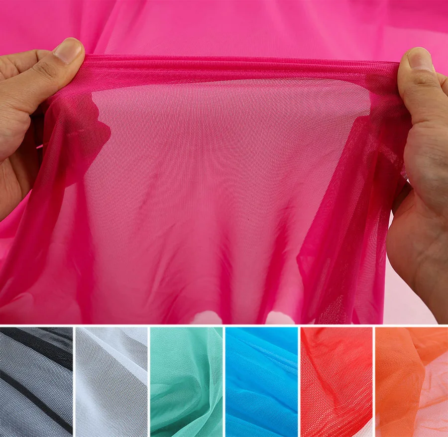 4 Way Stretch Nylon Spandex Mesh Fabric 155x50cm - sold by the half meter |