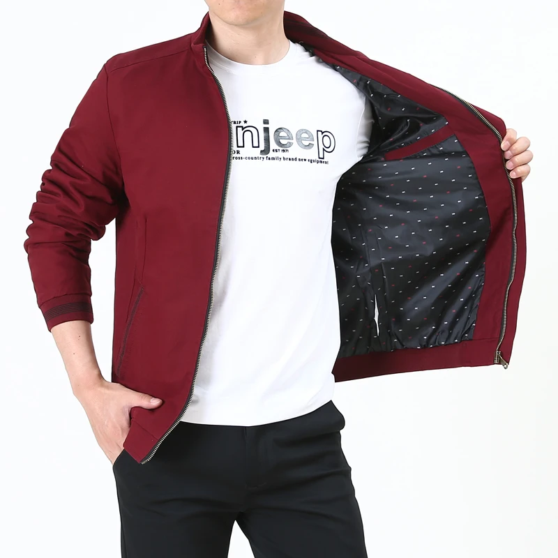 

Men Bomber Jacket Thin Slim Long Sleeve baseball Jackets Windbreaker Zipper Windbreaker Jacket Male Outwear Brand Clothing