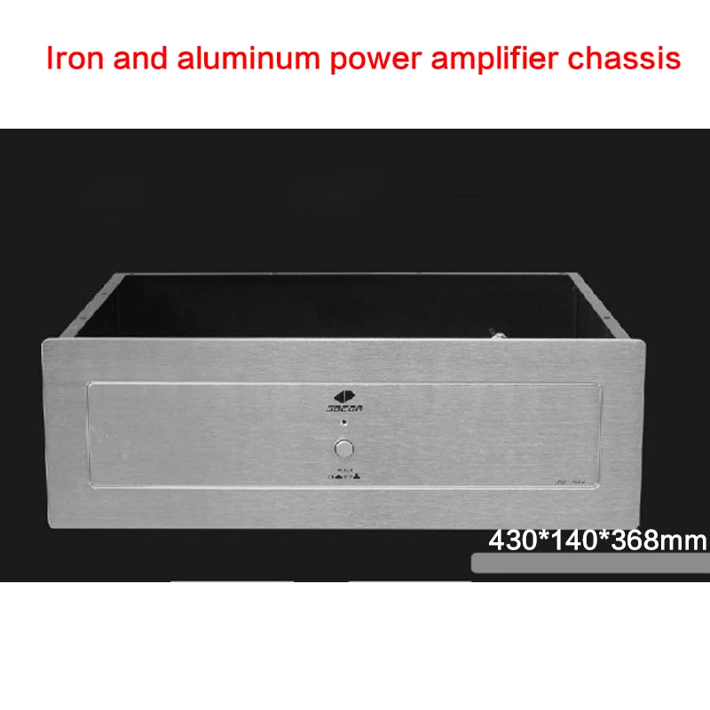 

430*140*368MM DIY Iron-aluminum Power Amplifier Chassis AMP-140A Rear-stage Case Audio Shell Power Box Amplifier Enclosure