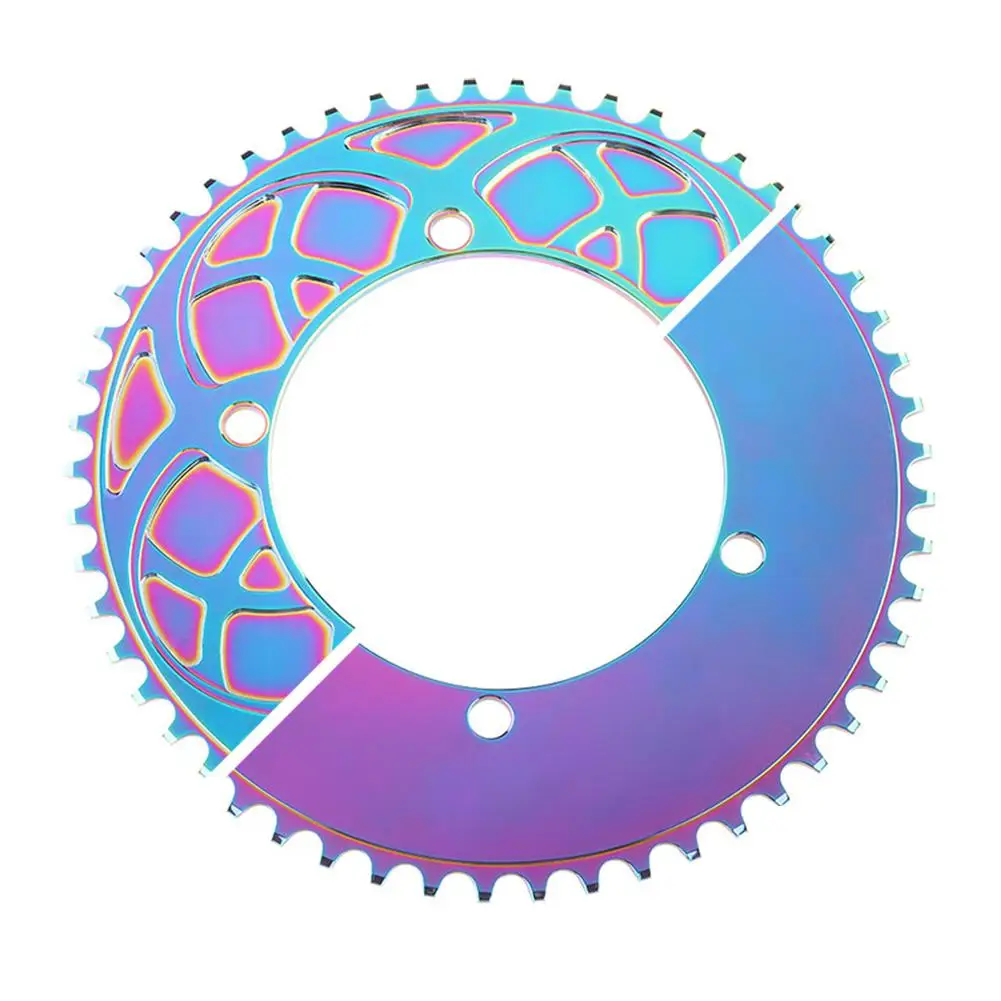 Bicycle Sprocket Chain Wheel Aluminum Alloy Folding Bike Ring 53t 56t Colorful Single Chainwheel | Спорт и развлечения