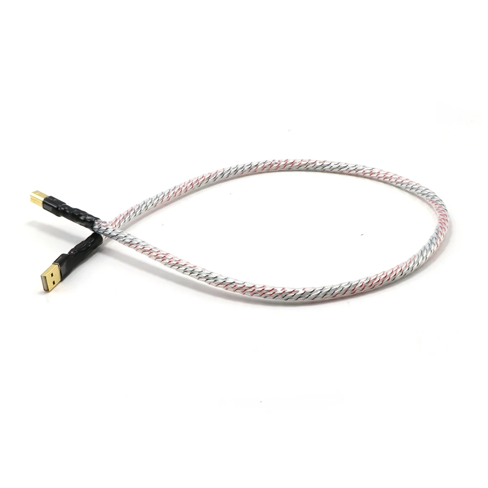 Высококачественный кабель Hifi Valhalla с серебряным покрытием и защитным USB кабелем