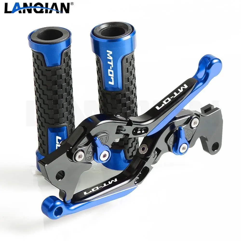 

For Yamaha MT07 FZ07 Motorcycle Accessories Brake Clutch Lever Handlebar Grip Handle Grips MT-07 MT 07 FZ 07 2014 2015 2016-2021