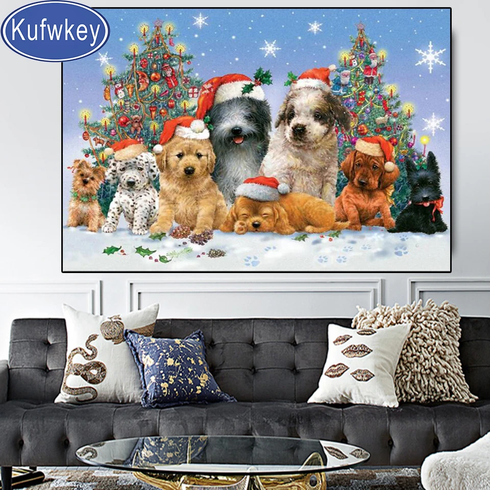 

5d Diamond Painting Happy puppy Diy handmake diamond mosaic full square Round drill diamond embroidery Sale home decor Gift,