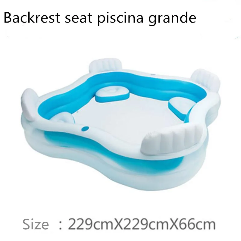 INTEX piscina inflavel adulto children's home swimming pool transparent thickened baby family adult paddling bath With backrest | Мать и