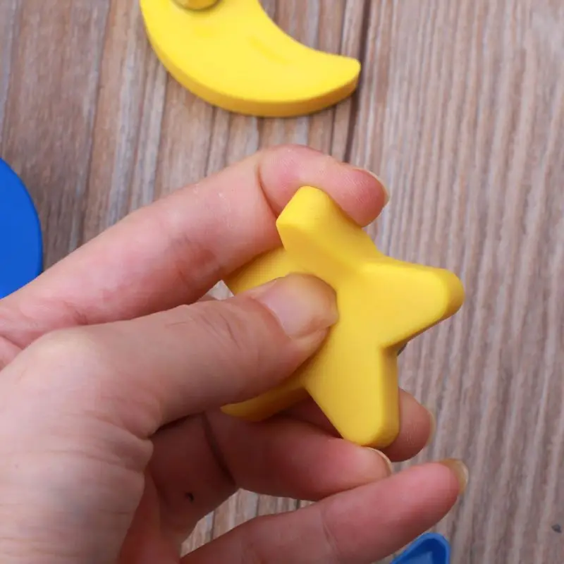 Детская комната ручки мягкие резиновые Звезда Луна облако Мебель ящика