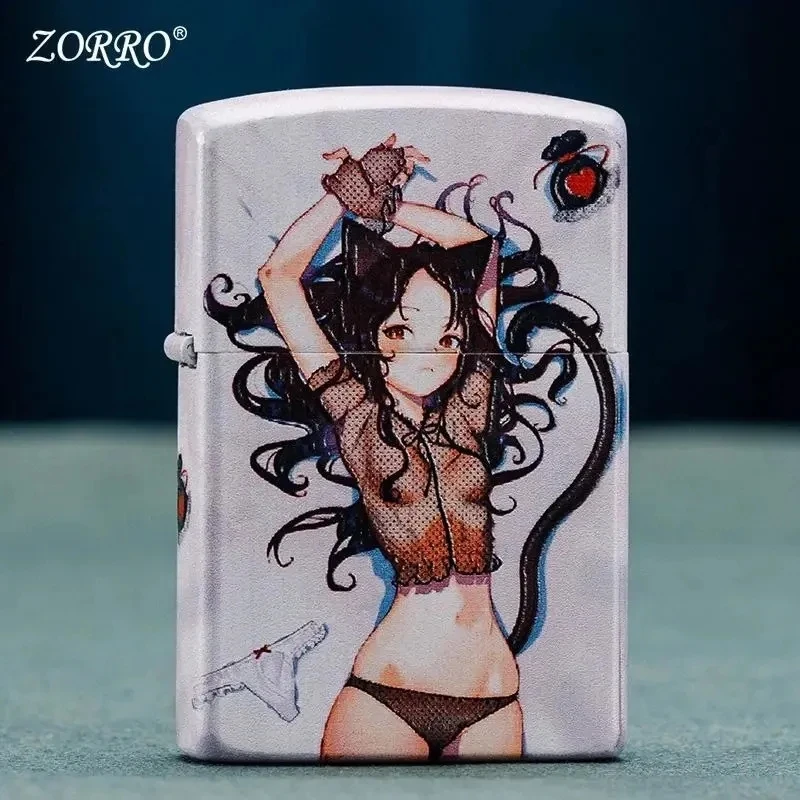 

Zorro привлекательная керосиновая Зажигалка для красивой кантри модная пятисторонняя цветная печать индивидуальный креативный подарок на д...