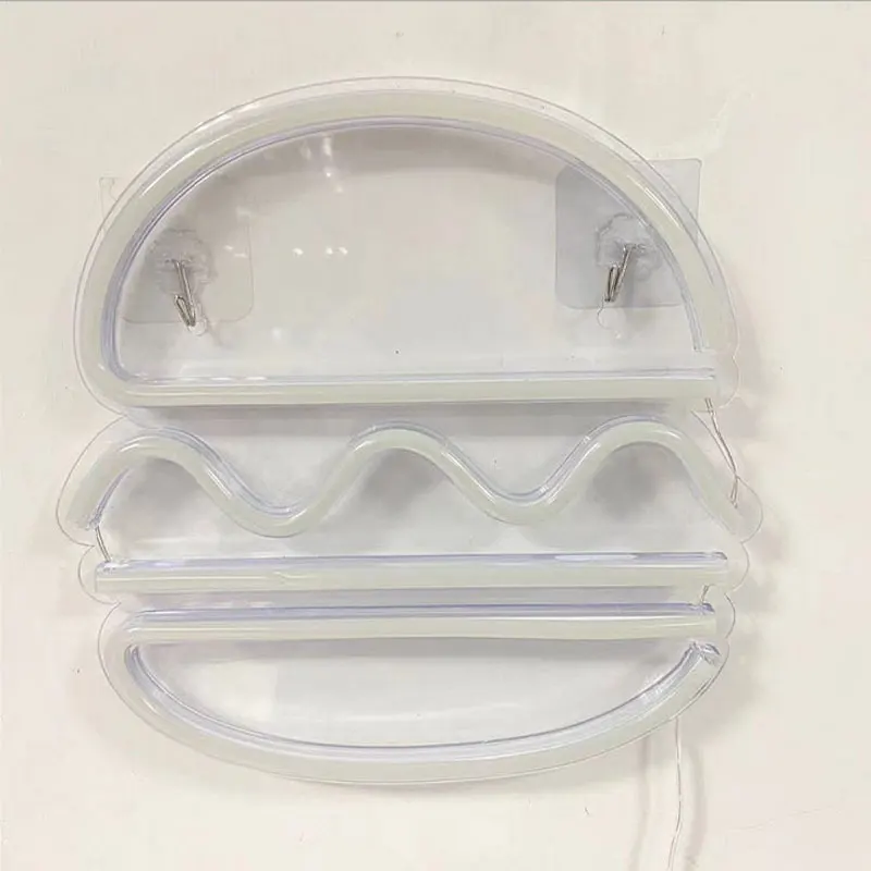 Wanxing неоновая светильник ка в форме гамбургера акриловая настенная вывеска для