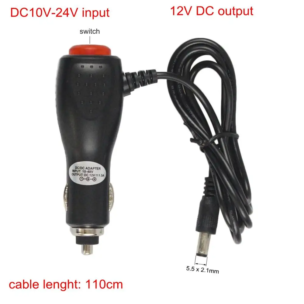 DIYKIT 5,5x2,1 мм DC10V на DC24V вход автомобильное зарядное устройство адаптер питания DC12V Выход для камера для машины монитор домофон