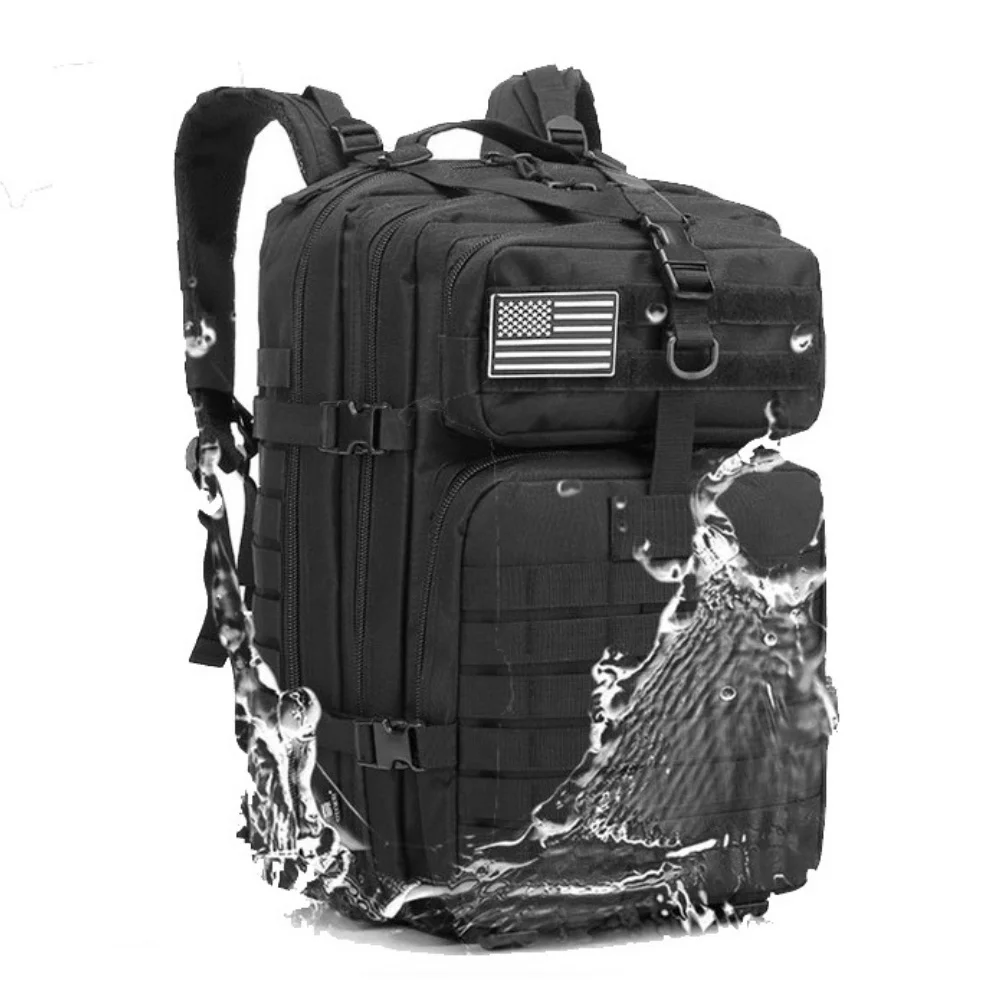 

Army fan camouflage men's backpack 50L tactical bag raincoat camping hunting hiking