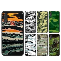 army camo camouflage silicone cover for samsung a90 a80 a70s a50s a40s a30s a20e a20s a10s a10e black soft tpu phone case