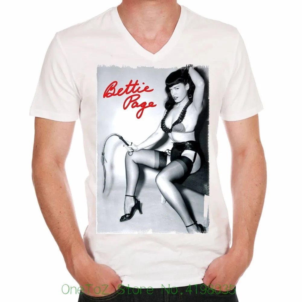 

Bettie Page Wild Pin - Up Herren T-shirt T-shirts 2018 Brand Clothes Slim Fit Printing
