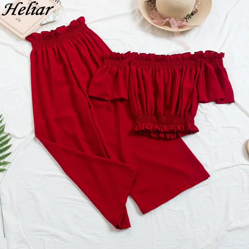 Женский комплект одежды из двух предметов топ в складку и плиссированные штаны с