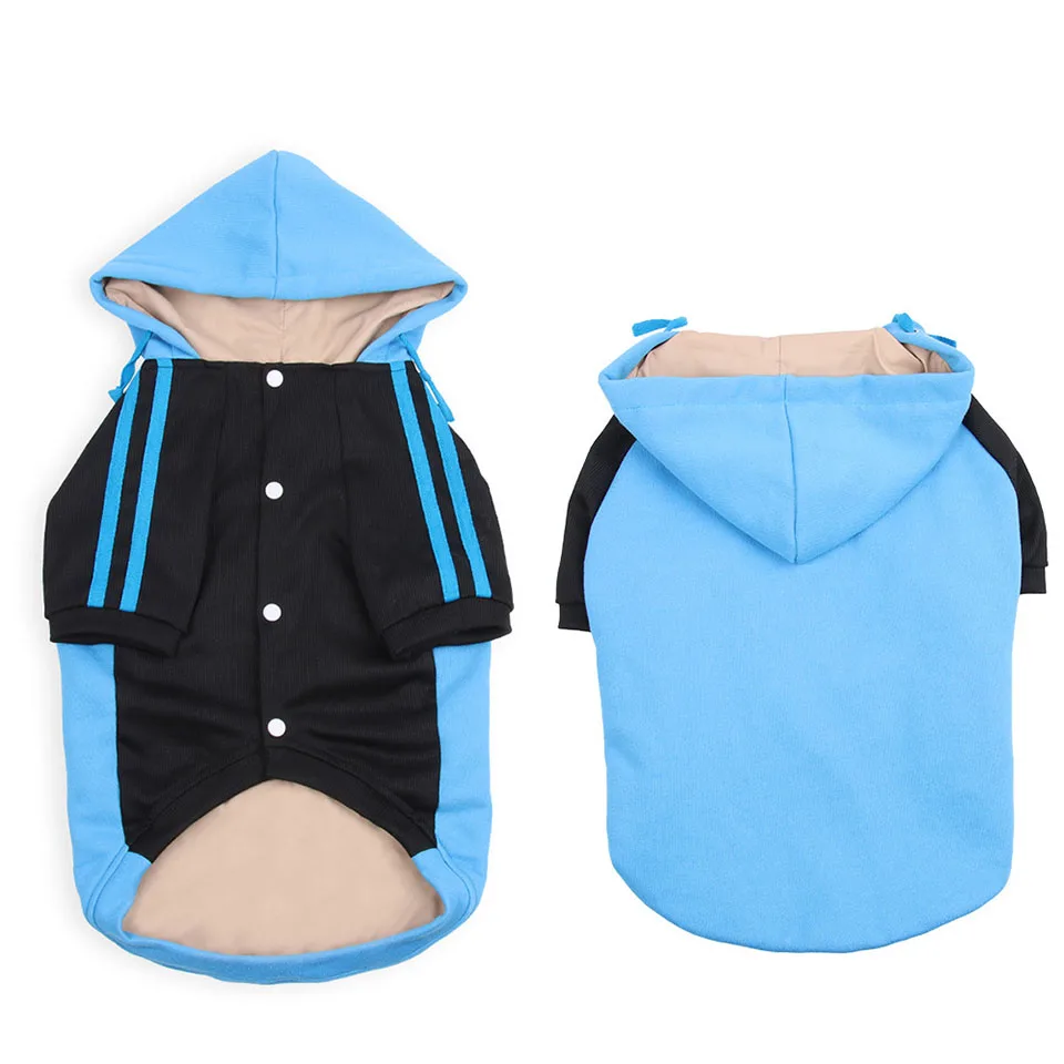 

New S-XL Warm Two-Legged Pet Jacket Pet Dog Clothes for Small Medium Dogs Fashion Cotton Hooded Sweatshirt