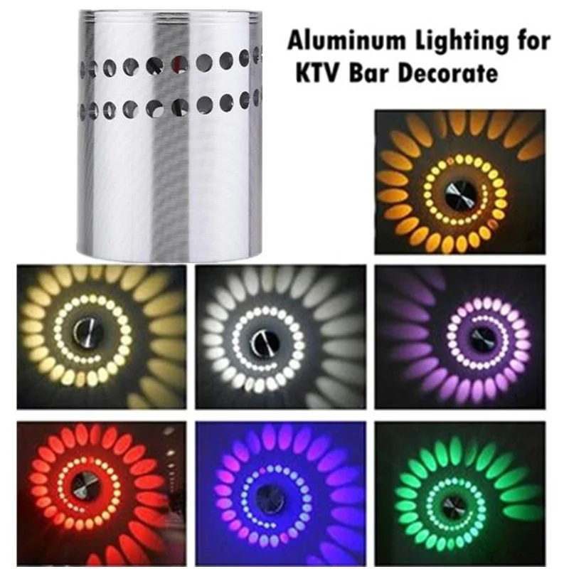 Светодиодный настенный светильник RGB для крыльца современный встраиваемый 3 Вт