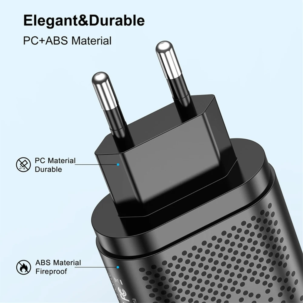 Зарядное устройство с двумя портами USB Type-C PD3.0 QC 3 0 для Xiaomi iPhone X XR 11 12 Samsung A70 ZTE |