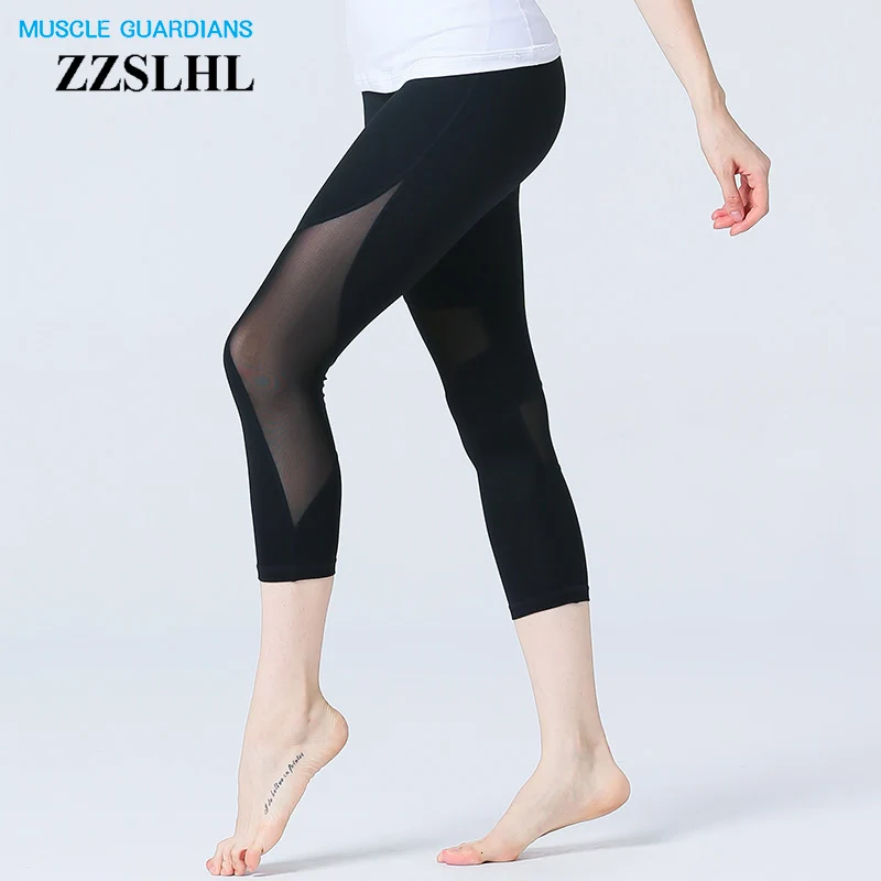 Женские Эластичные сетчатые леггинсы с высокой талией черные сексуальные