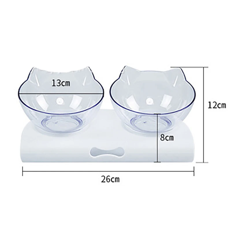 

Non-Slip Double Cat Bowl 15Tilted Raised Dishes Pet Feeding Water Bowls For Cat Dog Feeder Neck Protective Pet Products