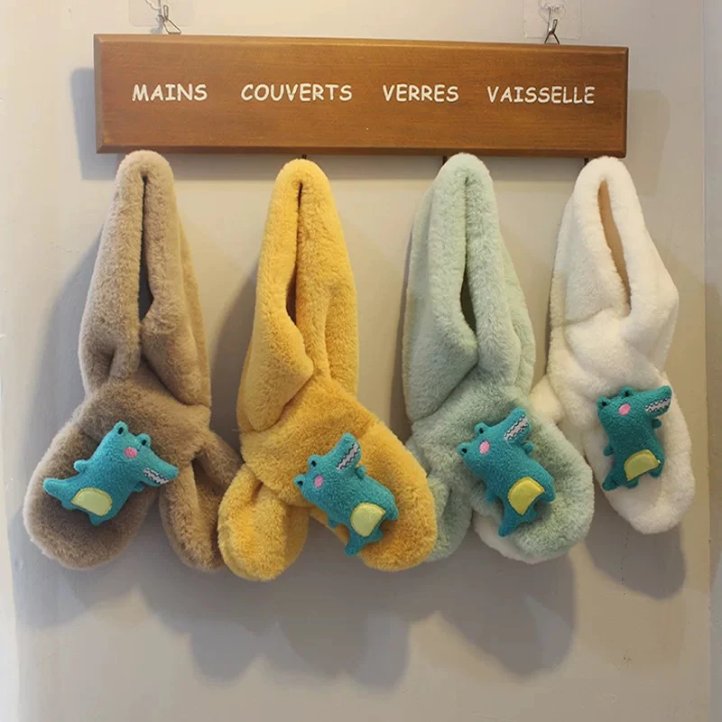 

Child Winter Scarf Kids Warm Scarf Boys Girls Baby Thick Plush Keep Warm Children Neck Collar Keep Warm Accessories