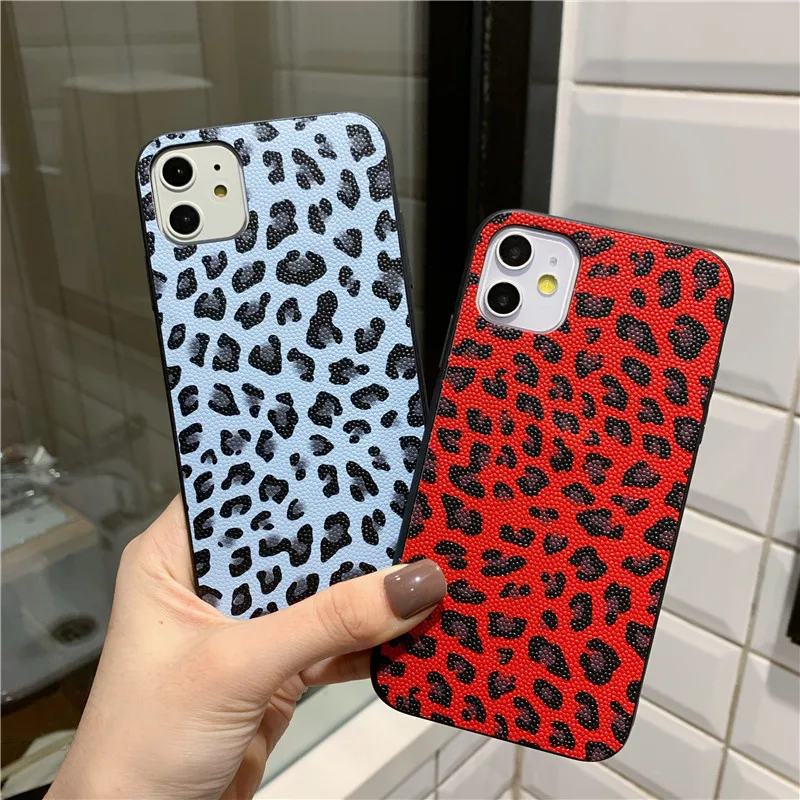 Мягкий чехол из ТПУ с леопардовой текстурой для телефона Xiaomi Redmi Note 8 Pro 9S 9A 8A 8T 7A Mi 10