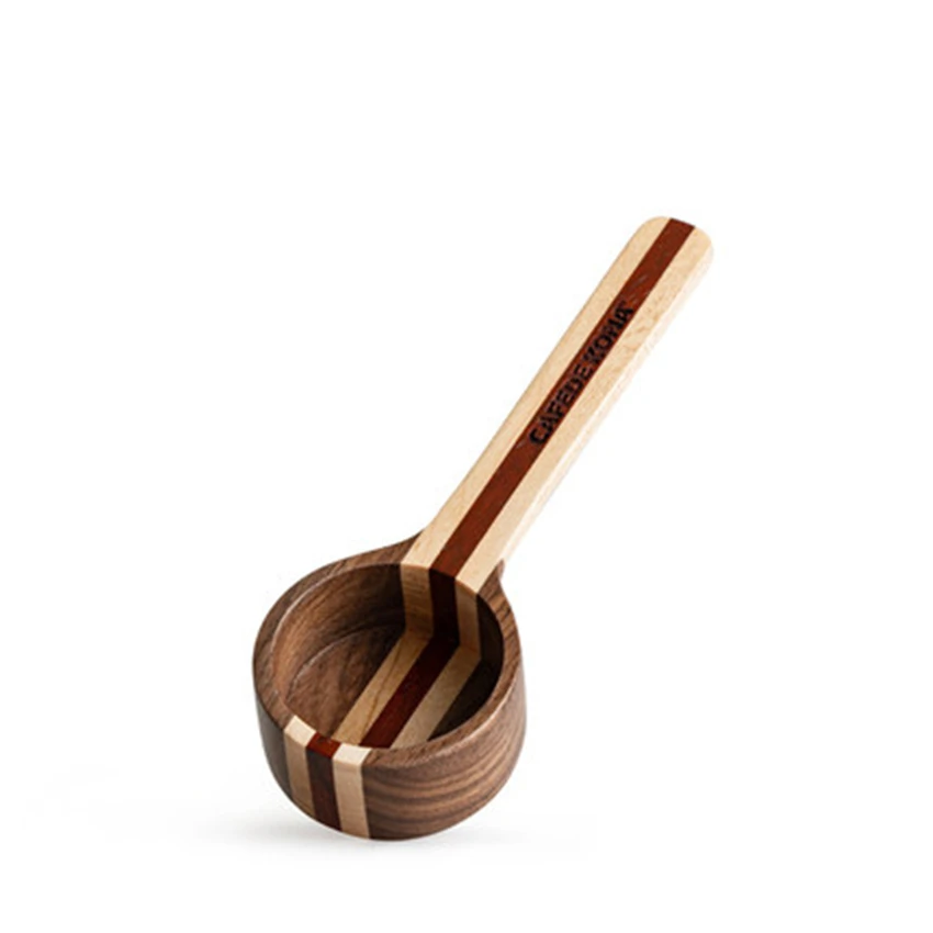 1 шт. натуральные деревянные кофейные зерна ложки ложка для кофе чая маленький