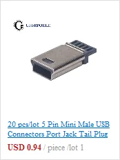 20 шт./партия 4 Pin/5 Pin Micro USB разъем USB штекер мужской разъем порт Jack хвост Sockect Разъем терминалы для samsung huawei DIY