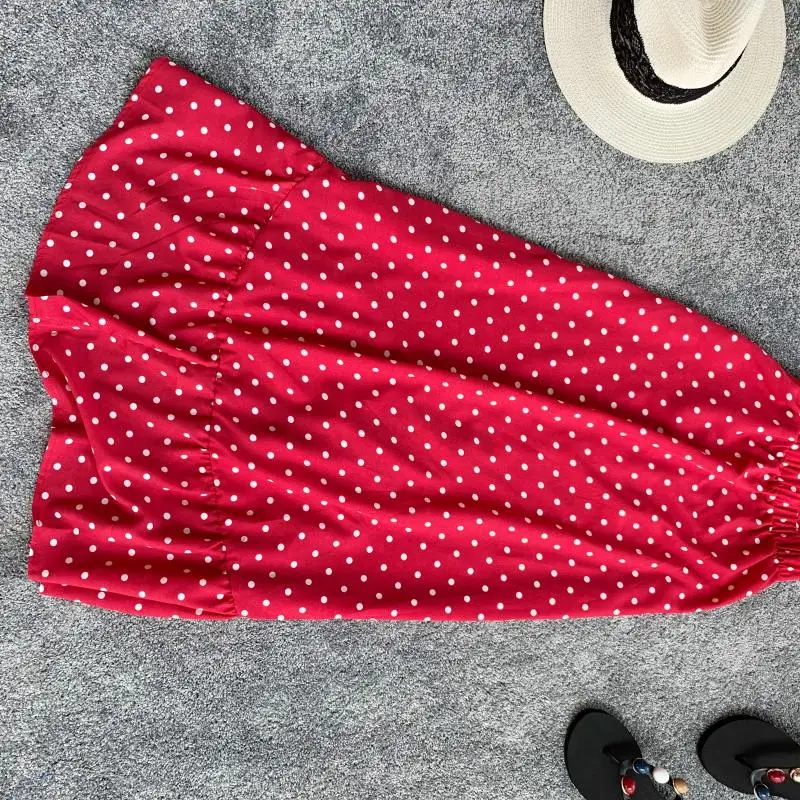 2020 сезон: весна лето в богемном стиле Женский комплект из двух предметов красного