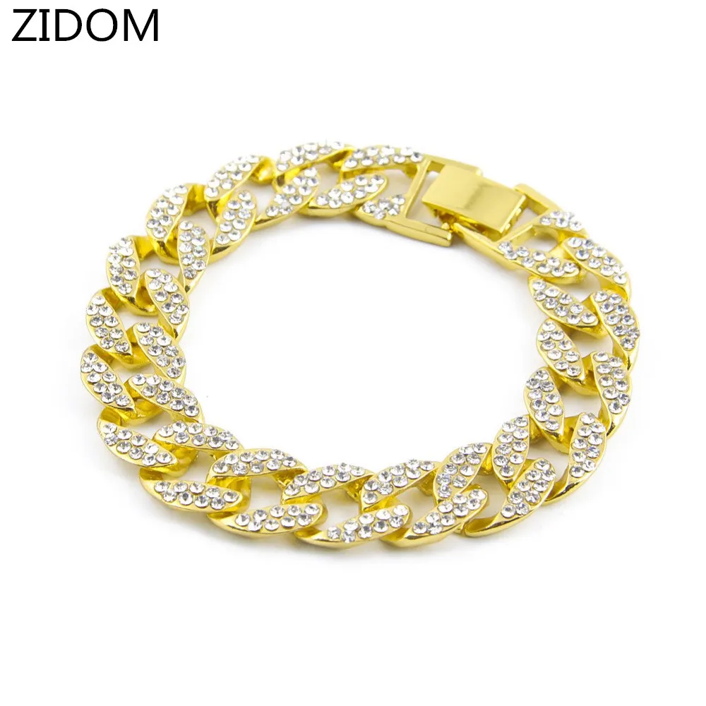 Браслет цепочка мужской с кубинскими звеньями шириной 1 5 см и длиной 20 см|chain