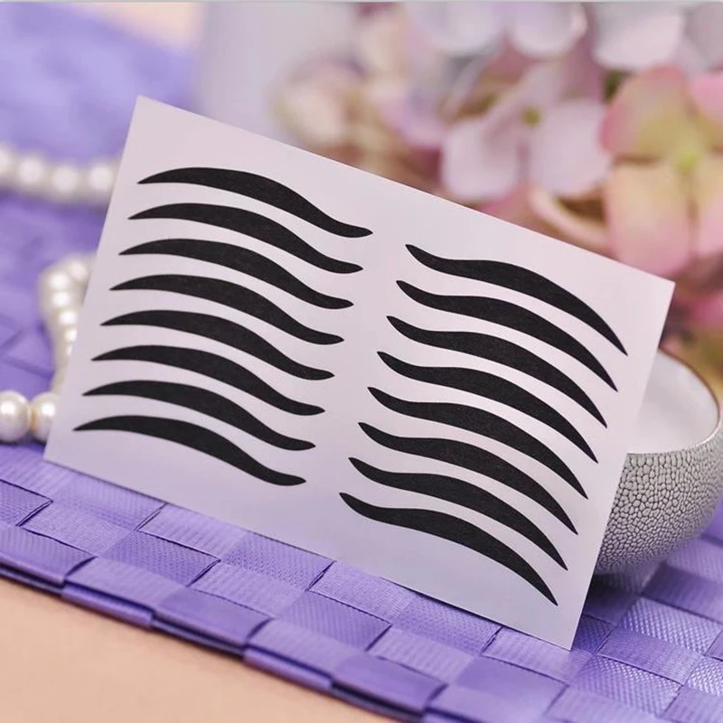 80 пар временные глаз макияж подводка для Стикеры век клейкая лента Тени Smoky