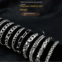 bully men hip hop titanium steel bracelet retro art fashion men and women steel color ancient silver stainless steel bracelet br