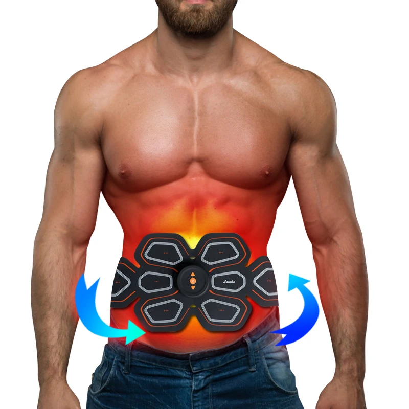 YOUKE ABS EMS стимулятор мышц для мужчин, тренажер для мышц брюшного пресса, умный фитнес Электрический массажер для тела, перезаряжаемый пояс для талии