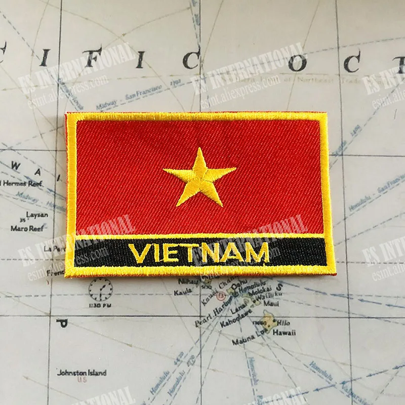 Нашивки с национальным вьетнамским флагом повязка на руку нашивки вышивкой и