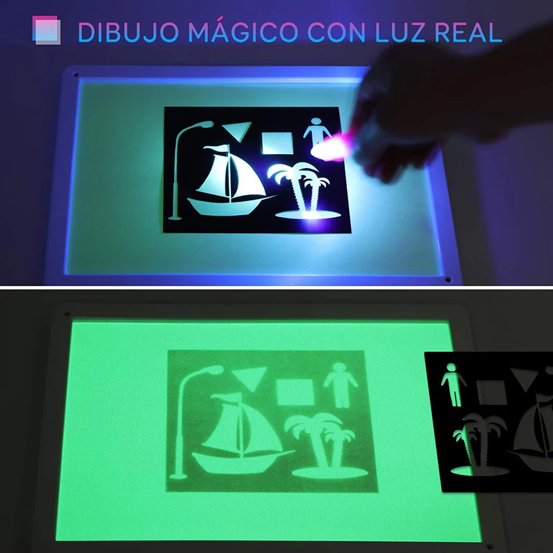 Puzzle Drawing Board Toy Tablet Graffiti 1pc Luminous A3 A4 A5 Material With Light Fun Children's Gift | Игрушки и хобби