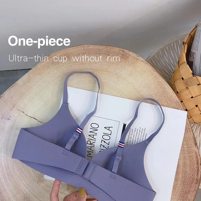 Бюстгальтер женский бесшовный из вискозы без косточек с эффектом пуш-ап | Женская