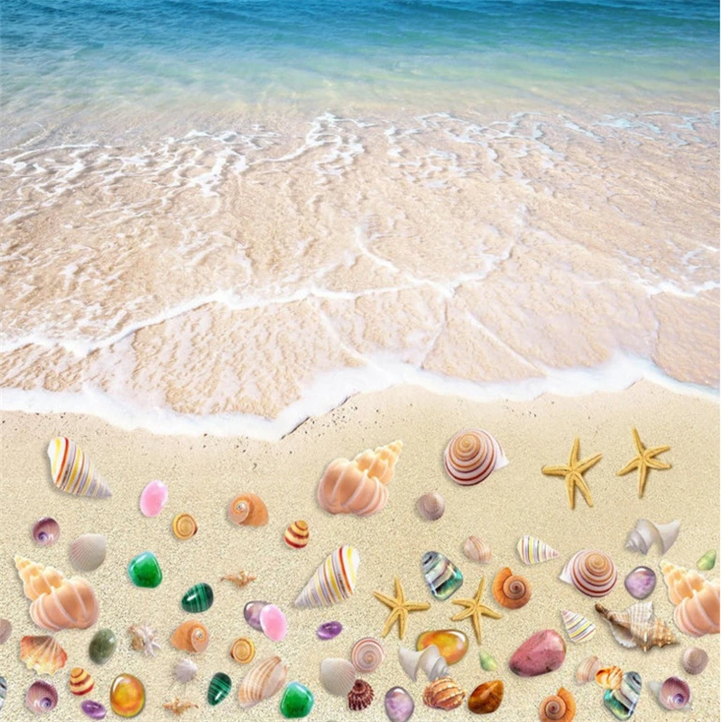 Красочные ракушки на пляже 3D пляж пол персонализированные пользовательские
