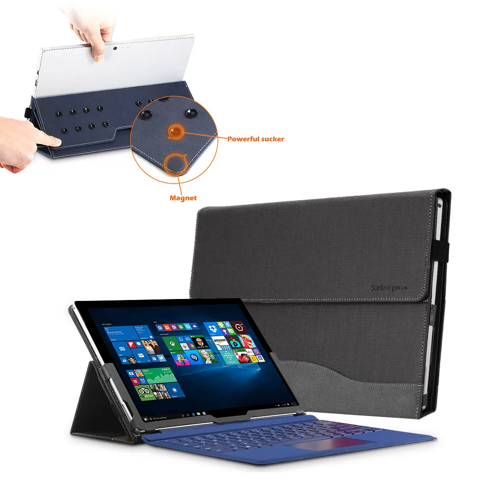 Для Microsoft Surface Pro X 13 дюймов чехол с двусторонним подключенным всасыванием