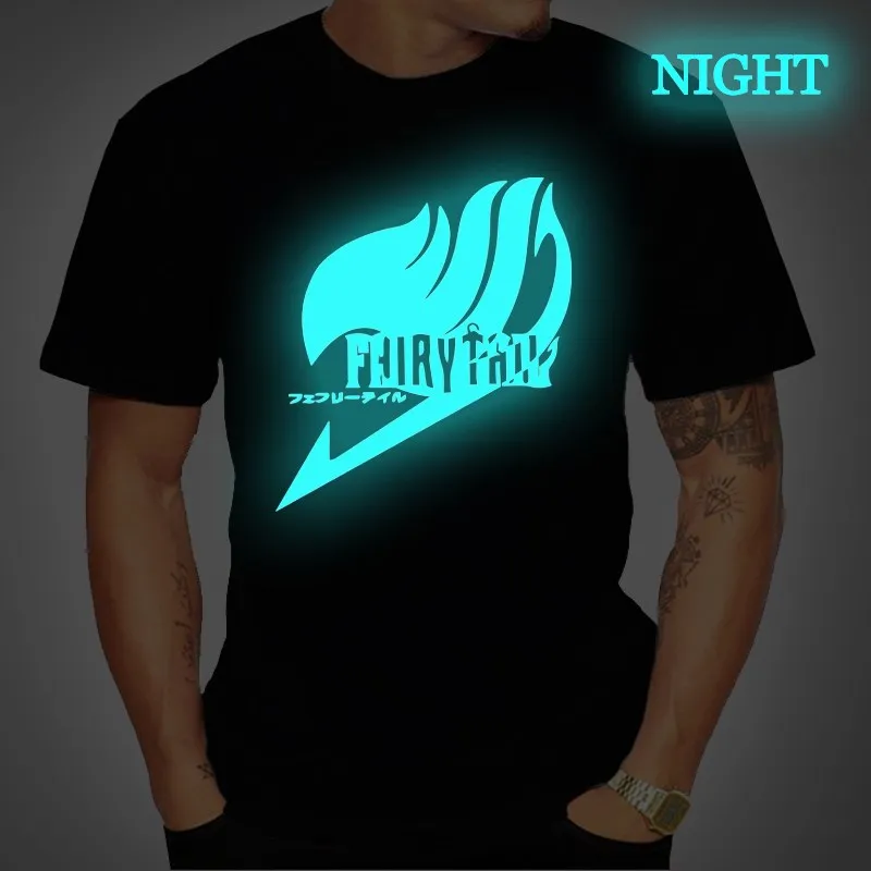 Мужская футболка с хвостом Феи аниме летние модные футболки коротким рукавом