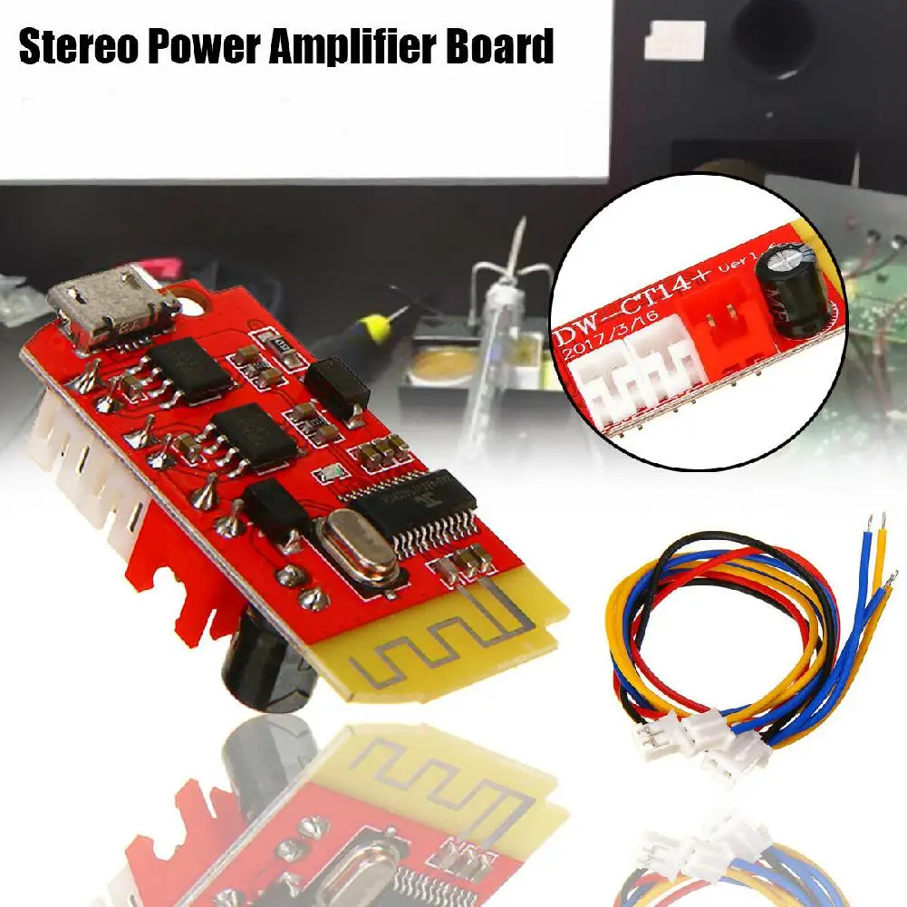 Плата усилителя мощности для модуля Bluetooth CT14 Micro 4 2 Stereo 5VF 5 Вт + Mini с зарядным портом