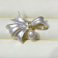 bowknot freshwater pearl brooch jewelry large large brooch fine rose gold brooches women