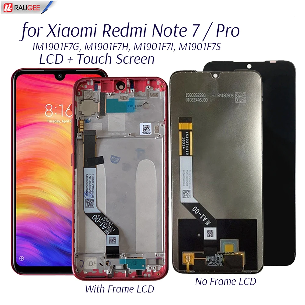 

Display For Xiaomi Redmi Note 7& Note7 Pro LCD Display Touch Screen Replacement Tested Phone LCD Screen Digitizer Spare Parts